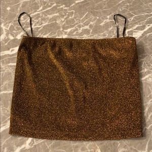 Bronze sparkle top